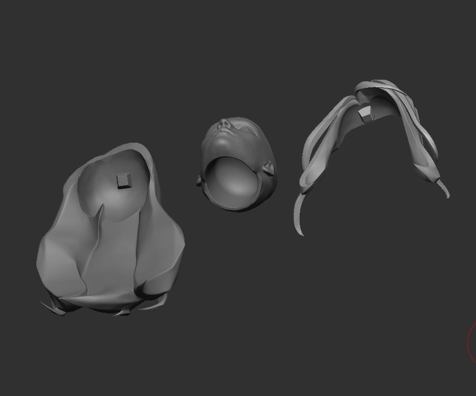 Black Widow - Headsculpt for Action Figures 3D print model_2