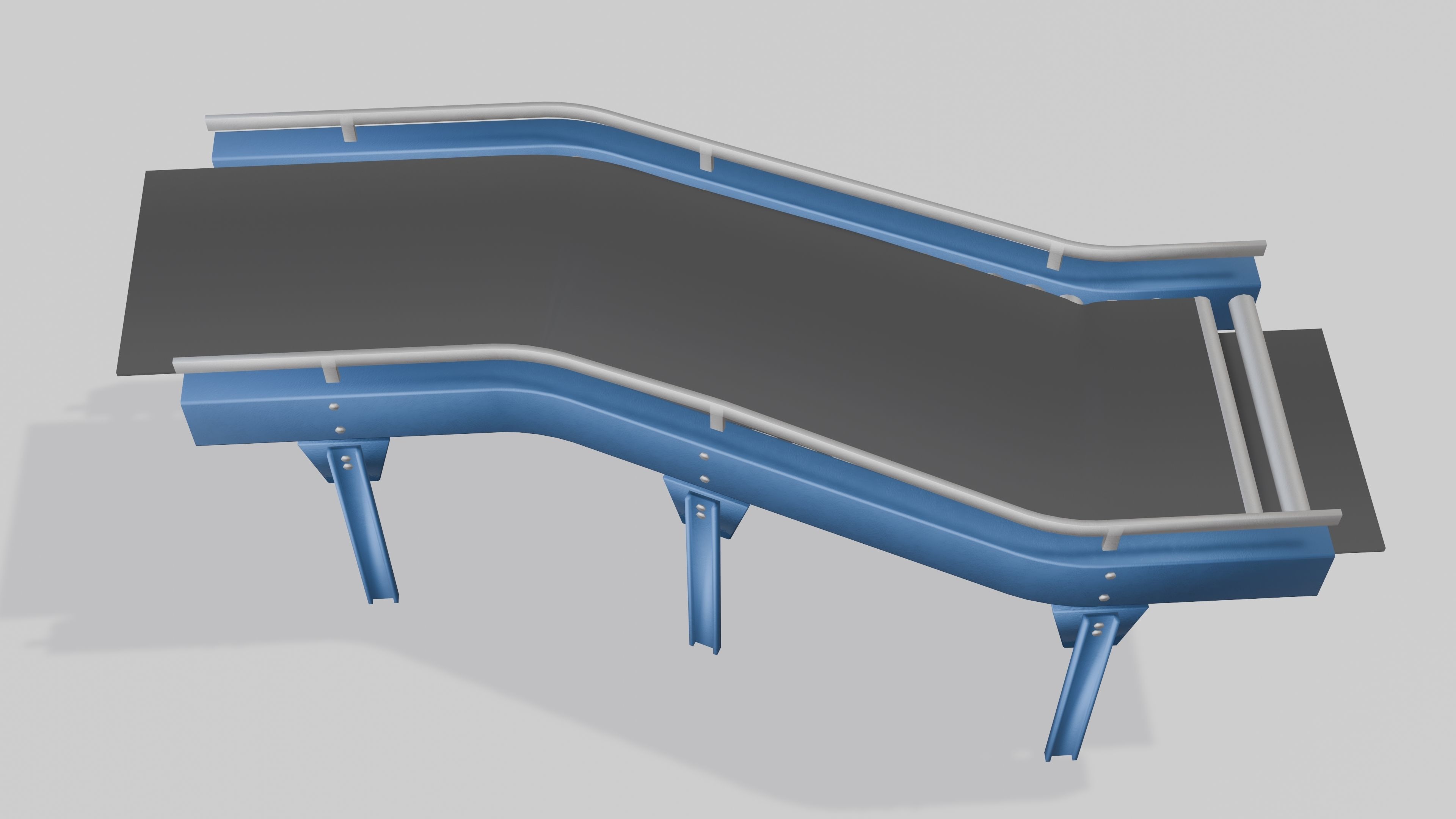 Conveyor animated modular set rigged Low-poly 3D model_13