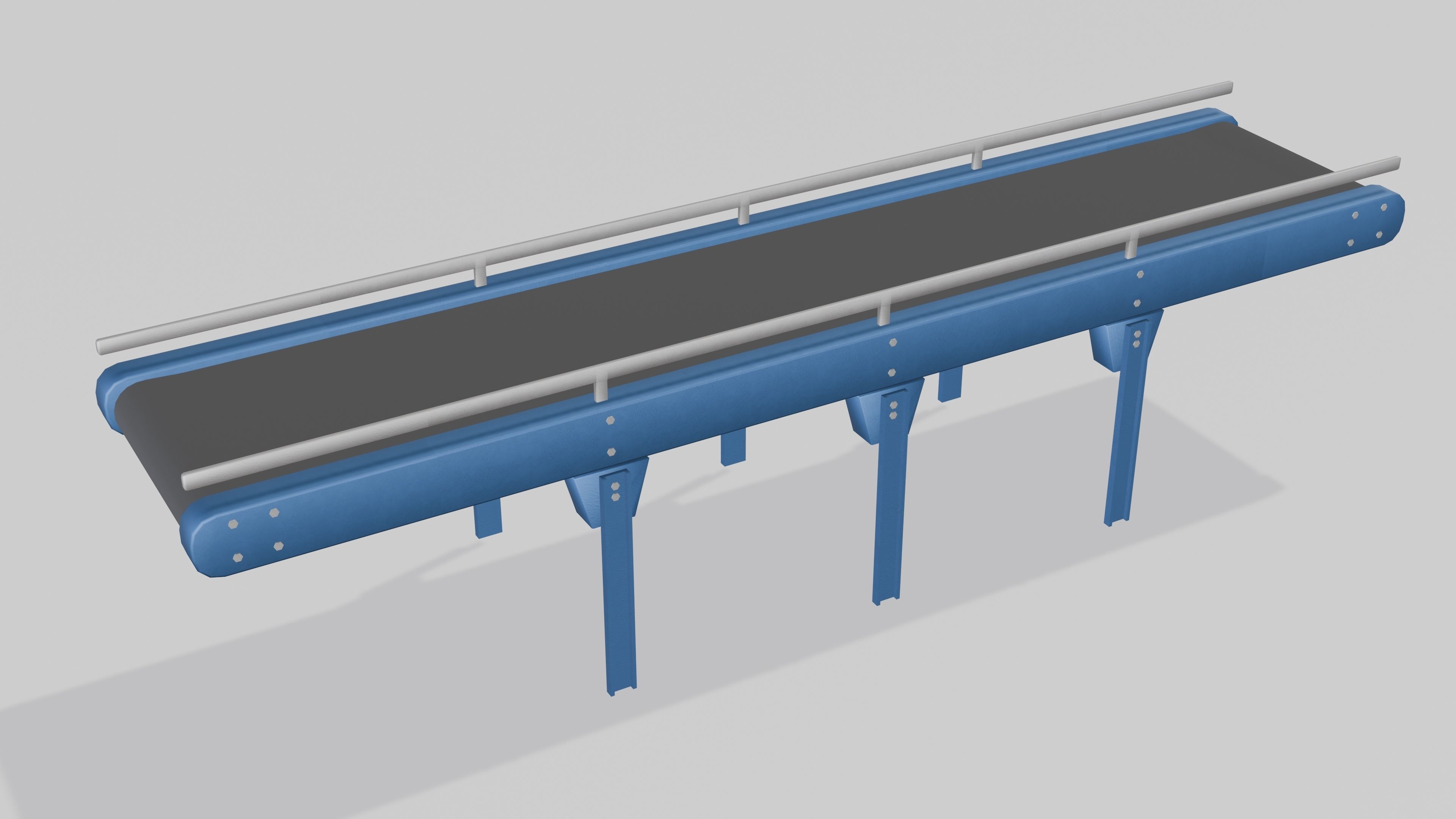 Conveyor animated modular set rigged Low-poly 3D model_6