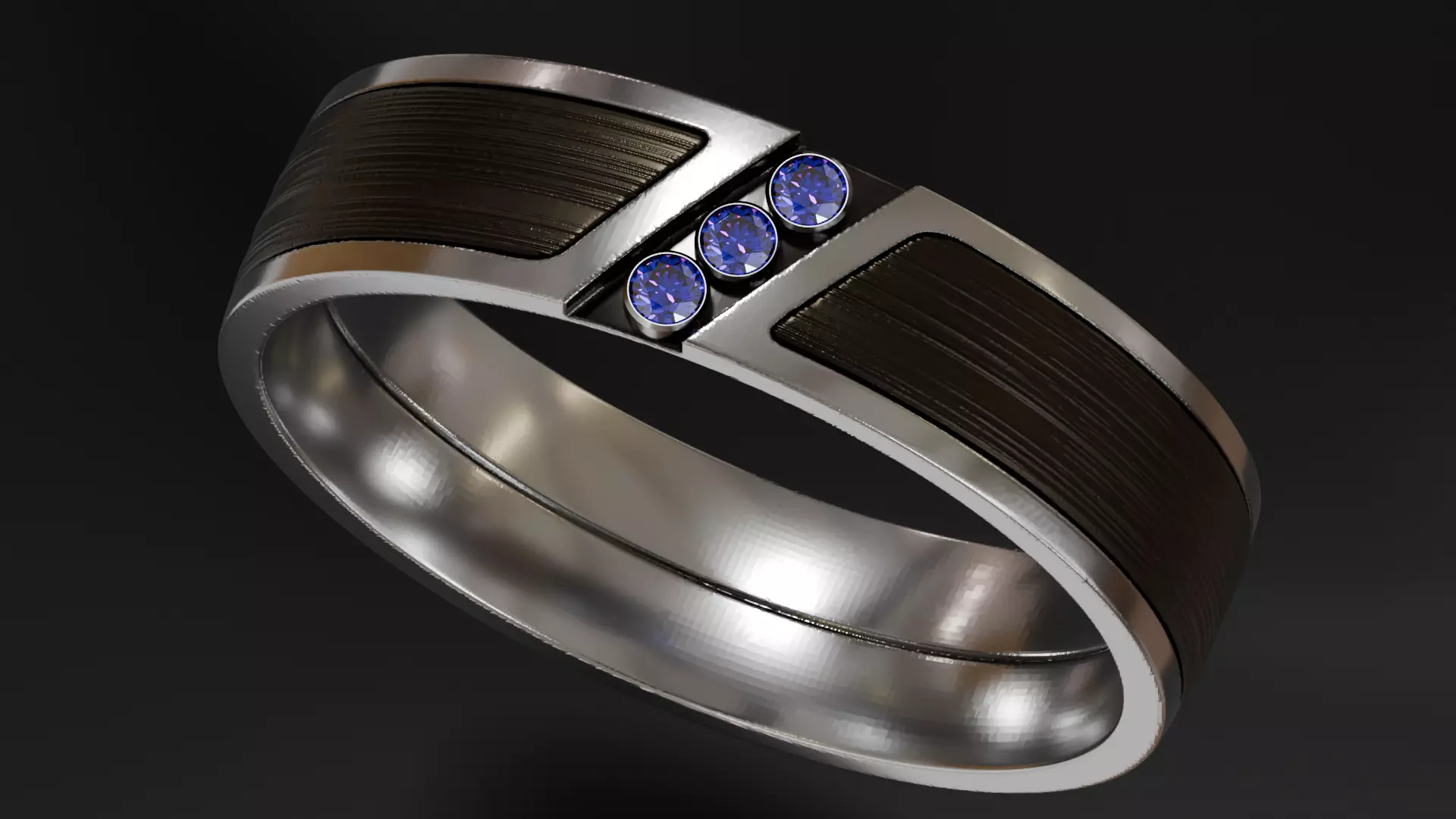 Sapphire ring 1 3D print model