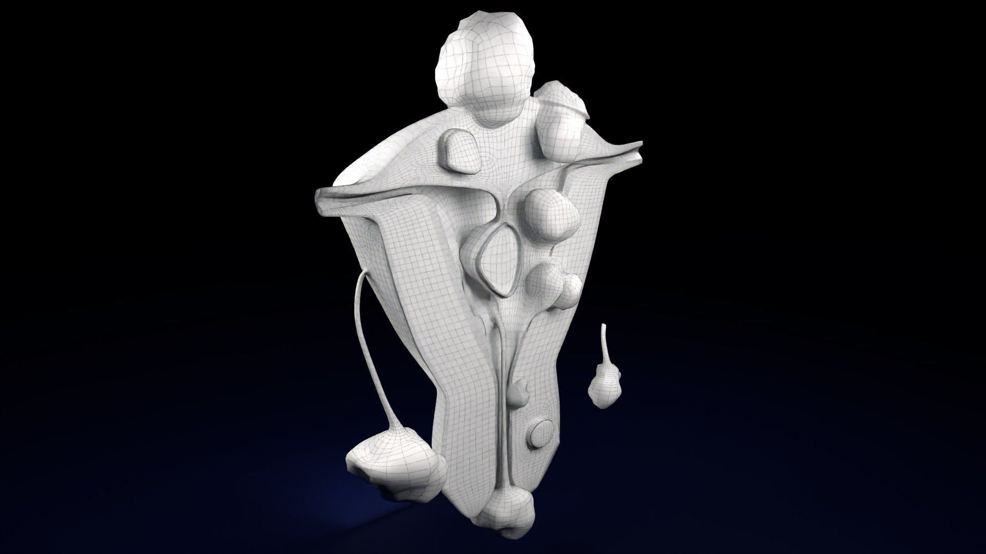 Fibroid Uterus Human female 3D Low-poly 3D model_71