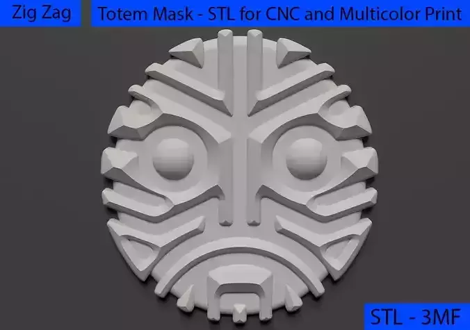 Totem Mask Wall Art - Wall Sculpture for Decoration 3D print model