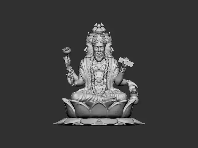 Brahma ji Hindu God Idol 3D print model