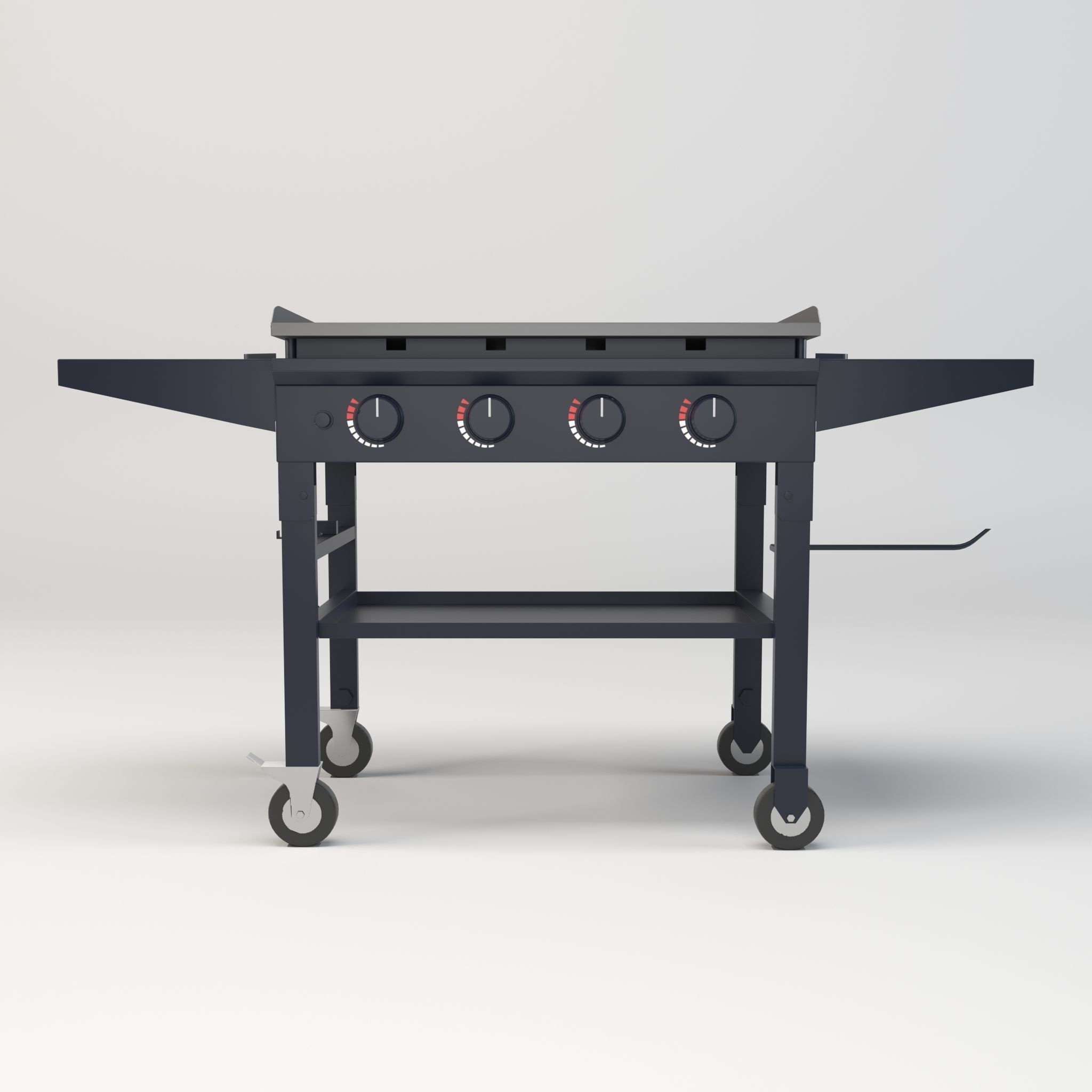 Gas Grill Griddle Station Low-poly 3D model_2