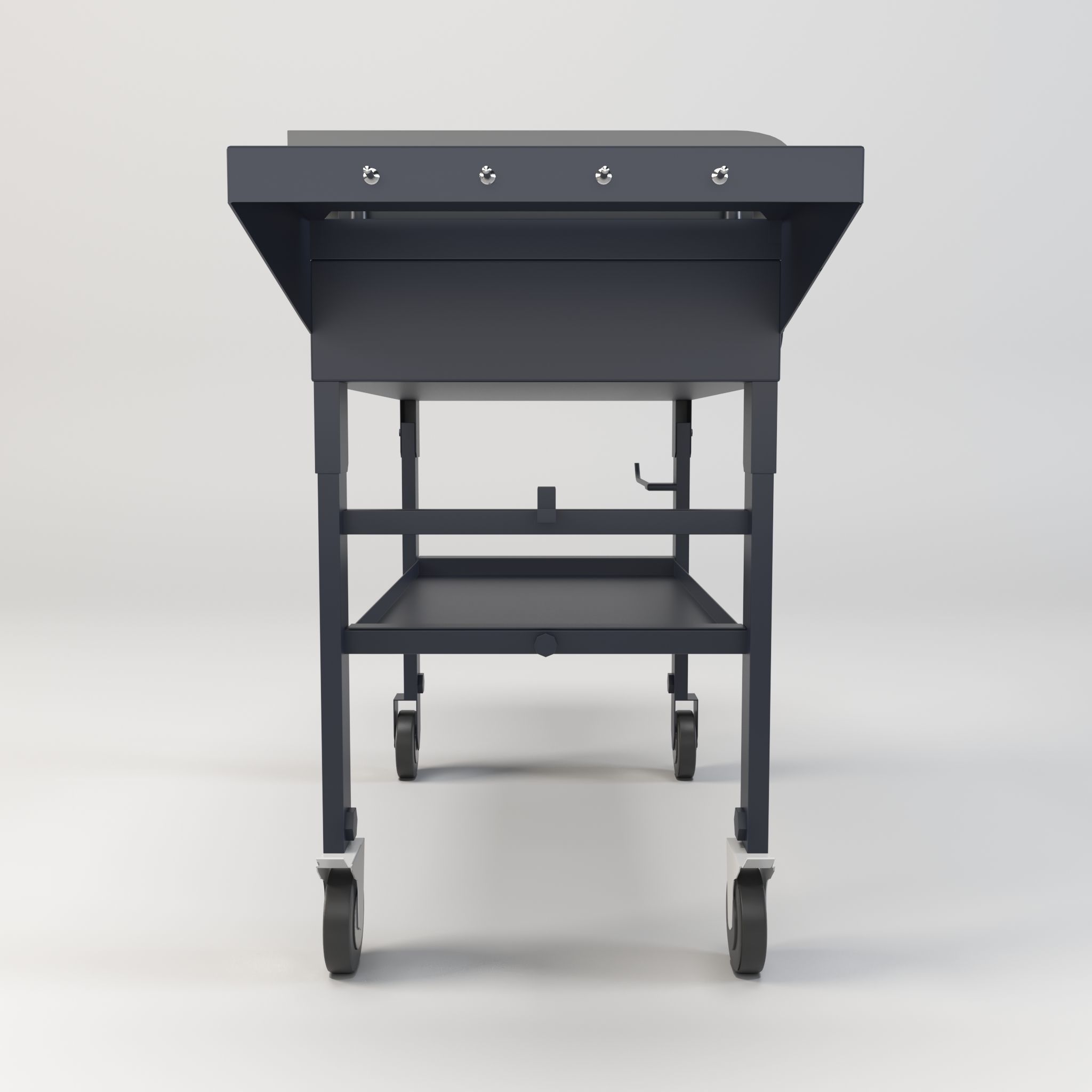 Gas Grill Griddle Station Low-poly 3D model_3