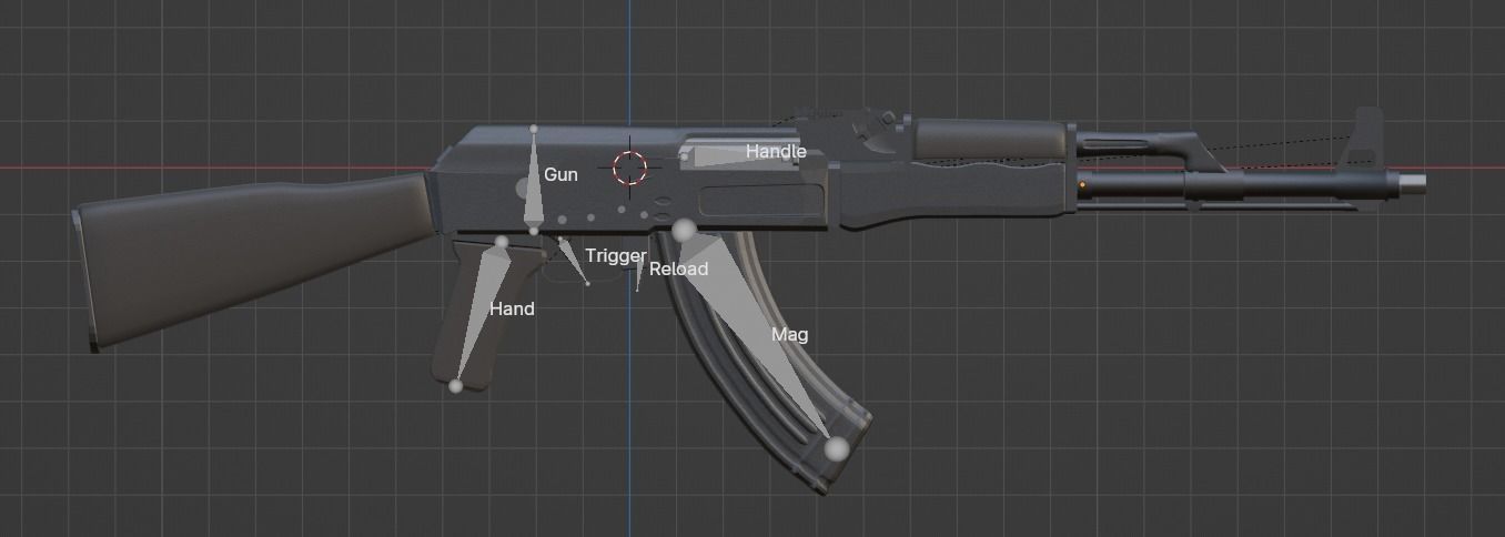 Gun AK Free 3D model_4