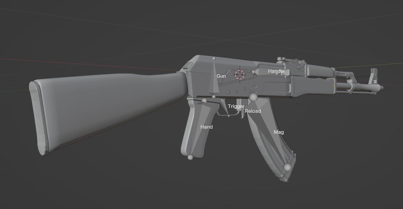 Gun AK Free 3D model_2