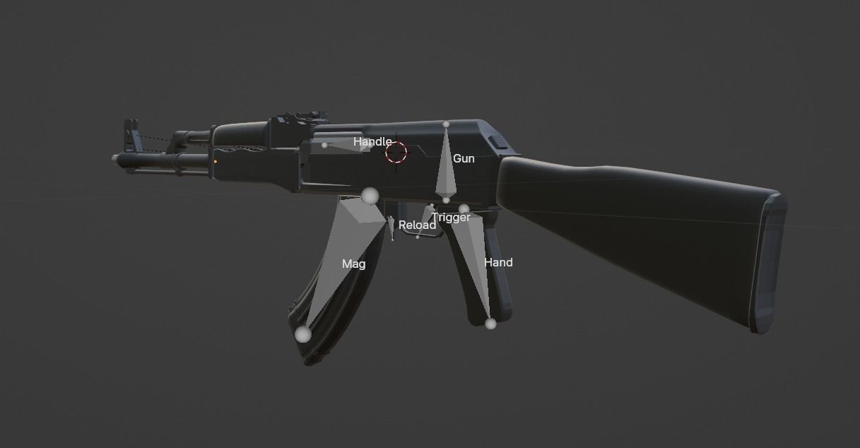 Gun AK Free 3D model_5