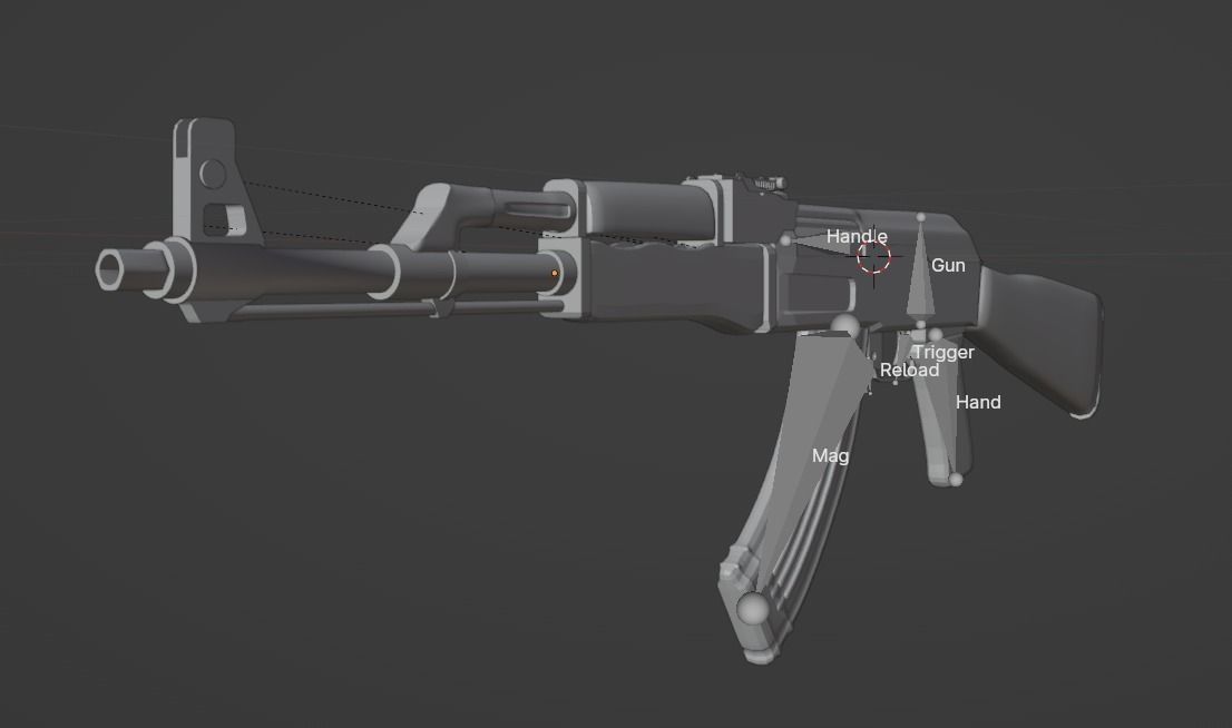 Gun AK Free 3D model_3
