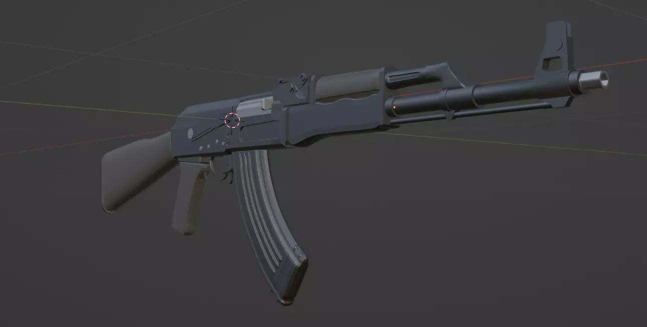 Gun AK Free 3D model_0