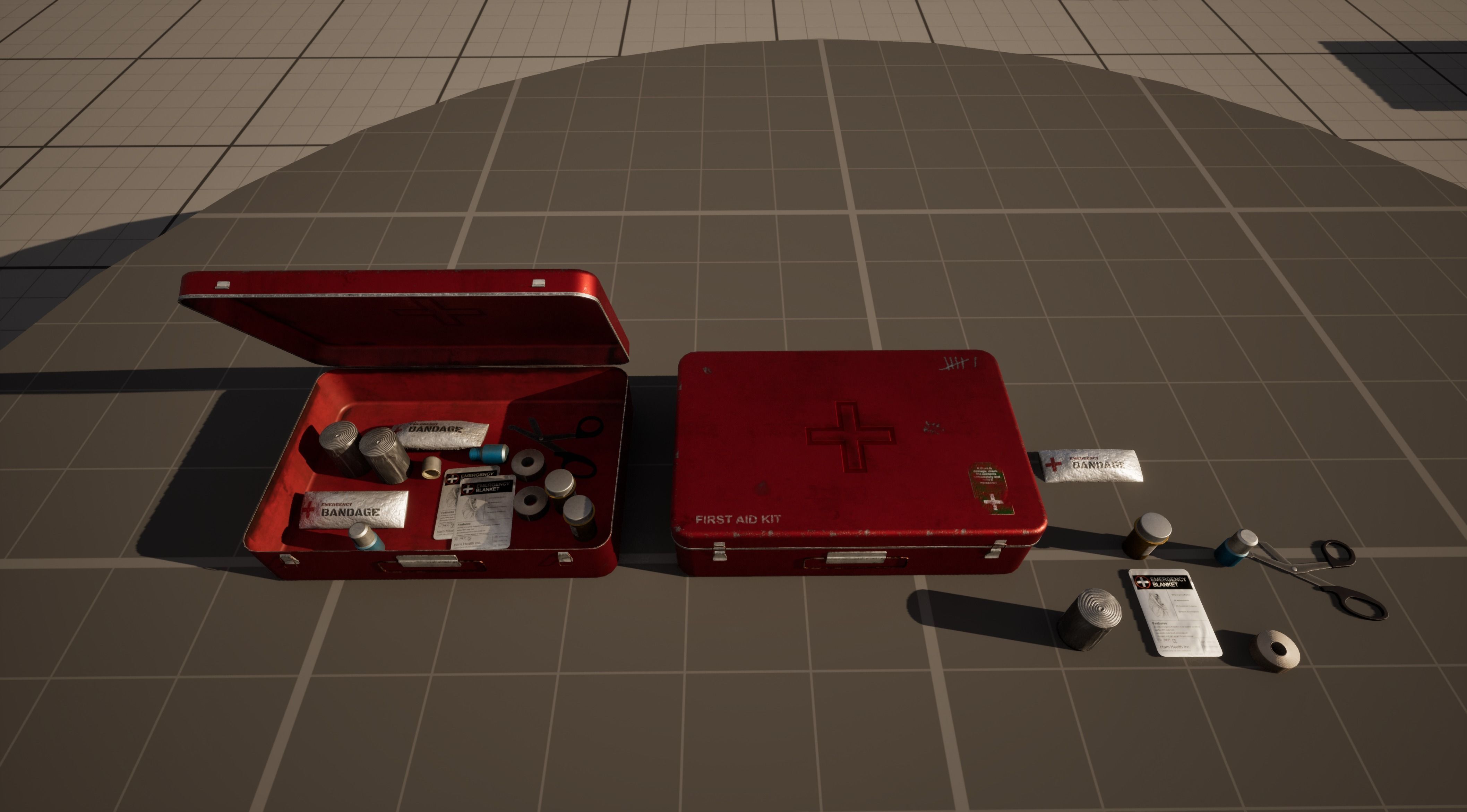 Post apocalyptic Medicine Case Low-poly 3D model_6