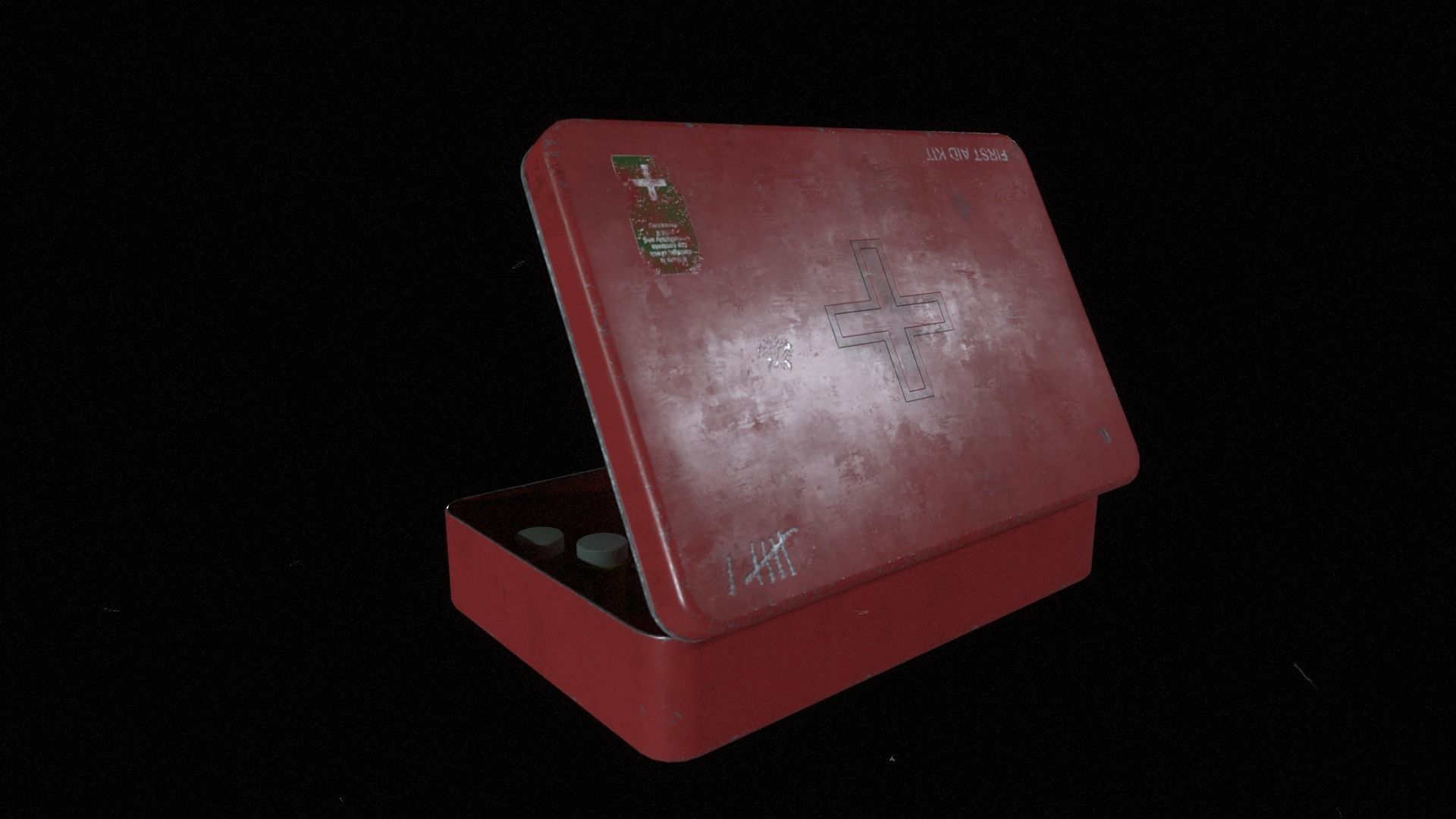 Post apocalyptic Medicine Case Low-poly 3D model_2