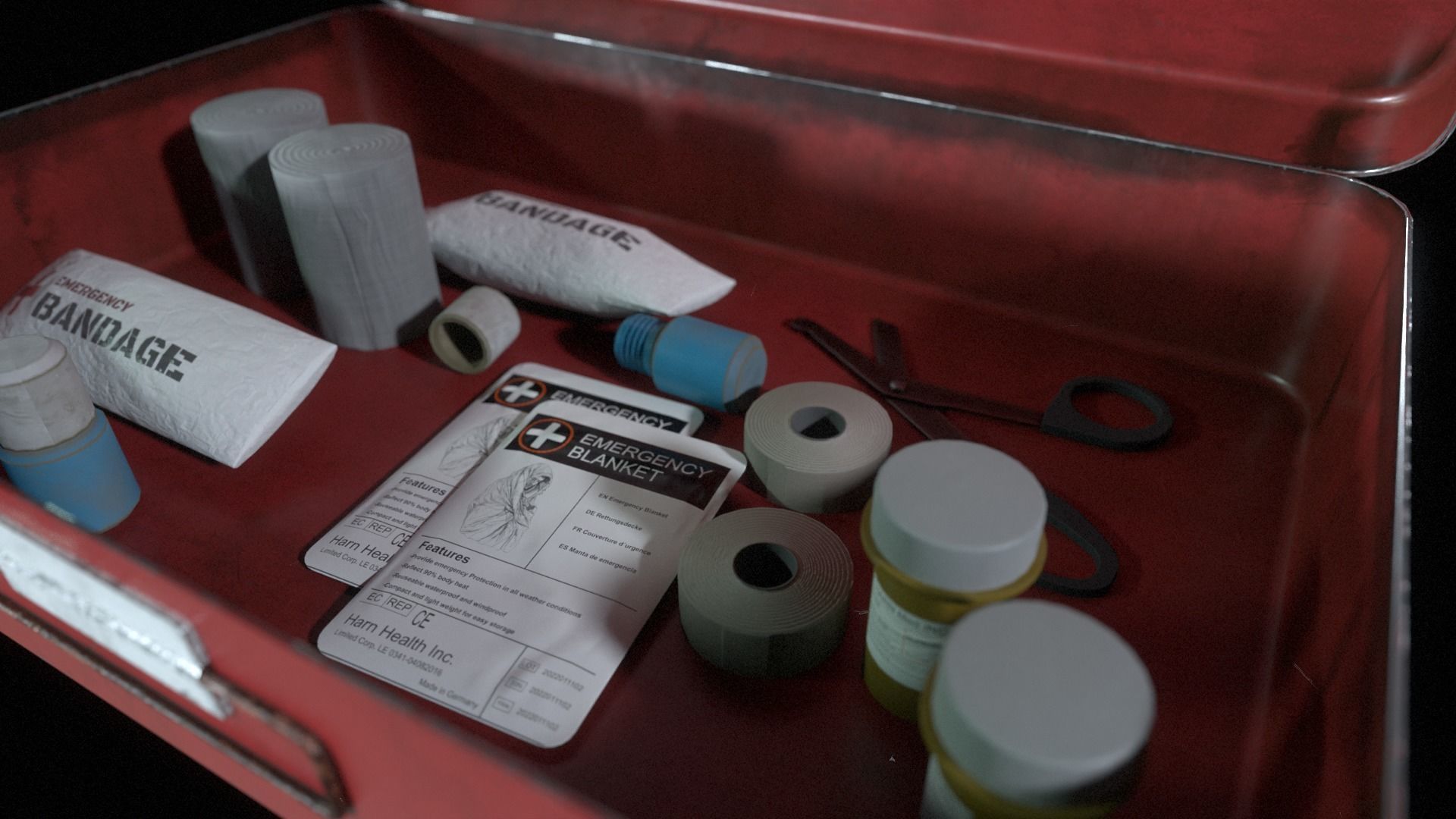 Post apocalyptic Medicine Case Low-poly 3D model_3