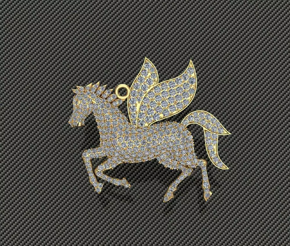 Daimond horse  3D print model_0