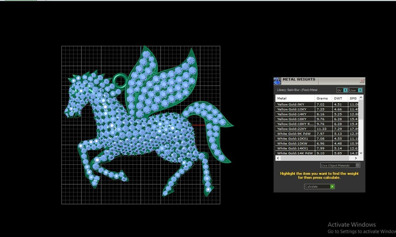 Daimond horse  3D print model_2