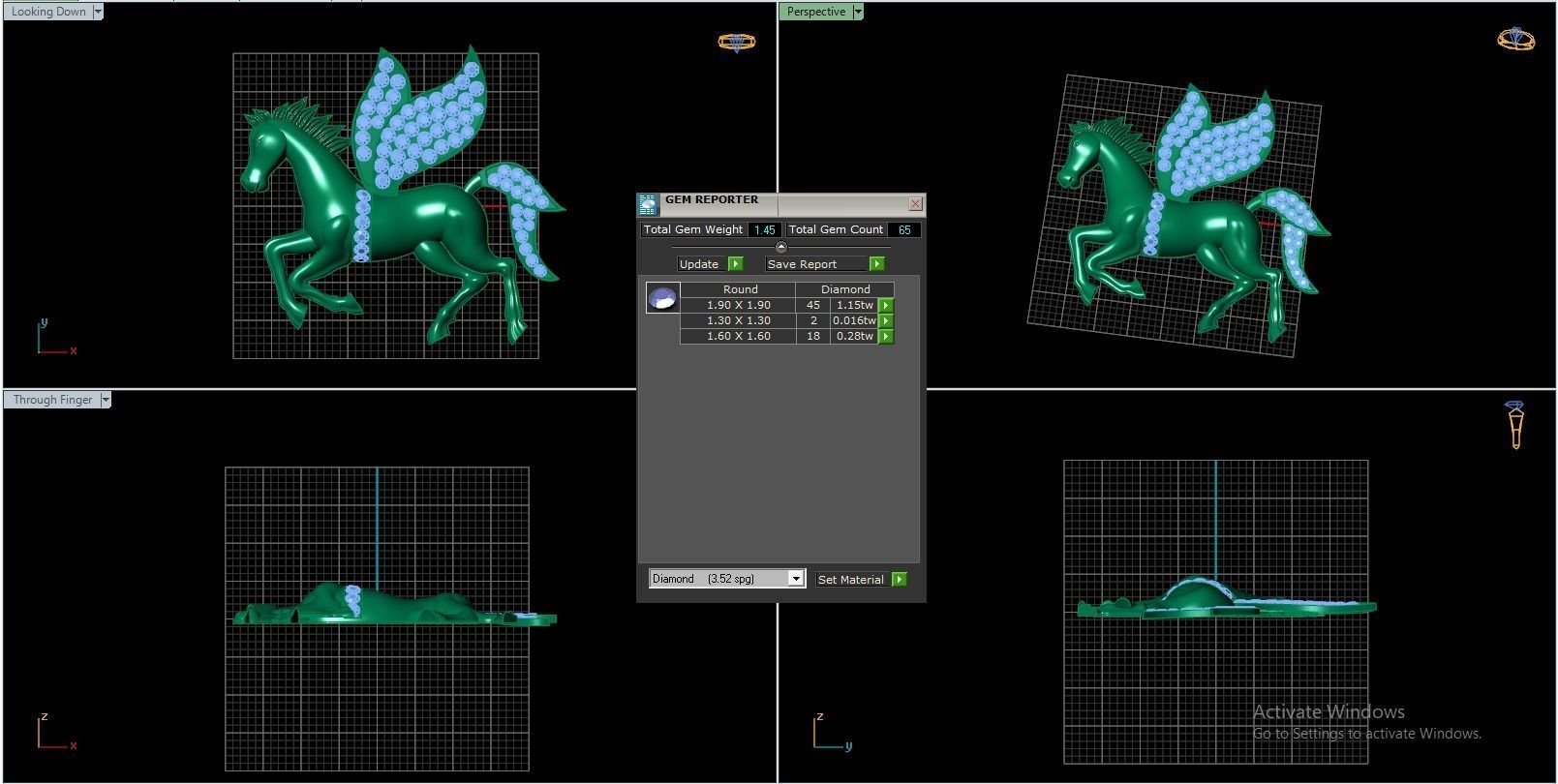 Daimond horse  3D print model_4
