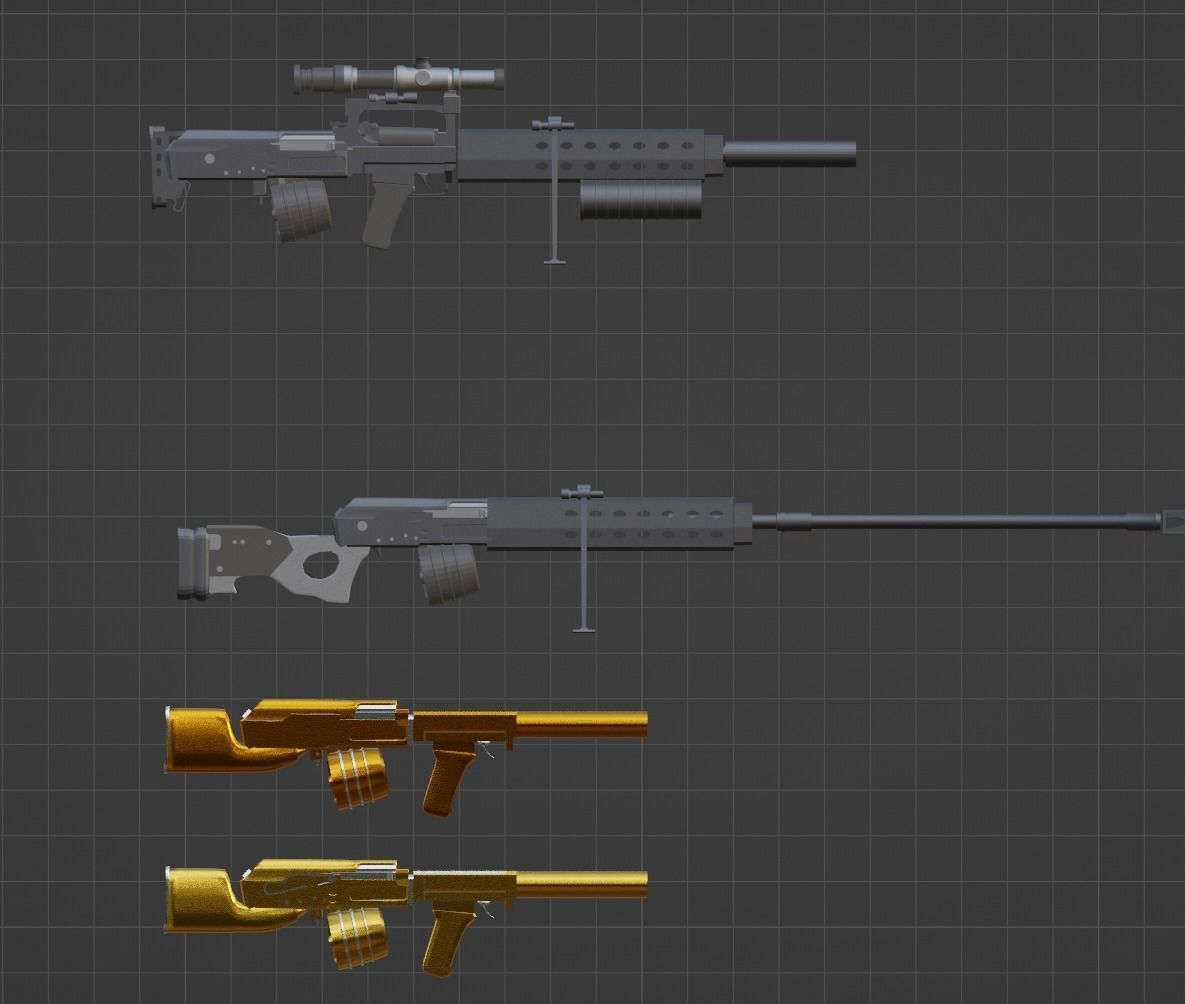 A lot of ak Free 3D model_8
