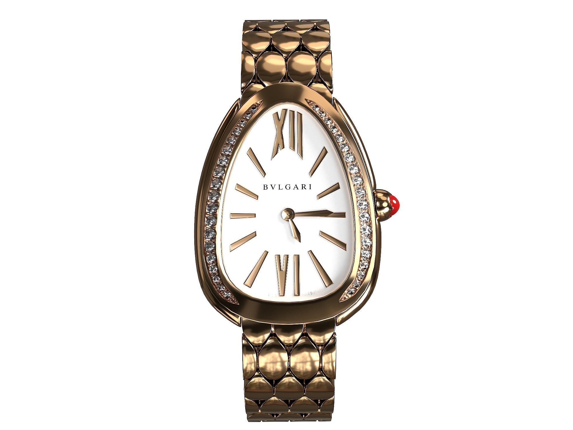 Bulgari Serpenti Seduttori women watch Low-poly 3D model_8