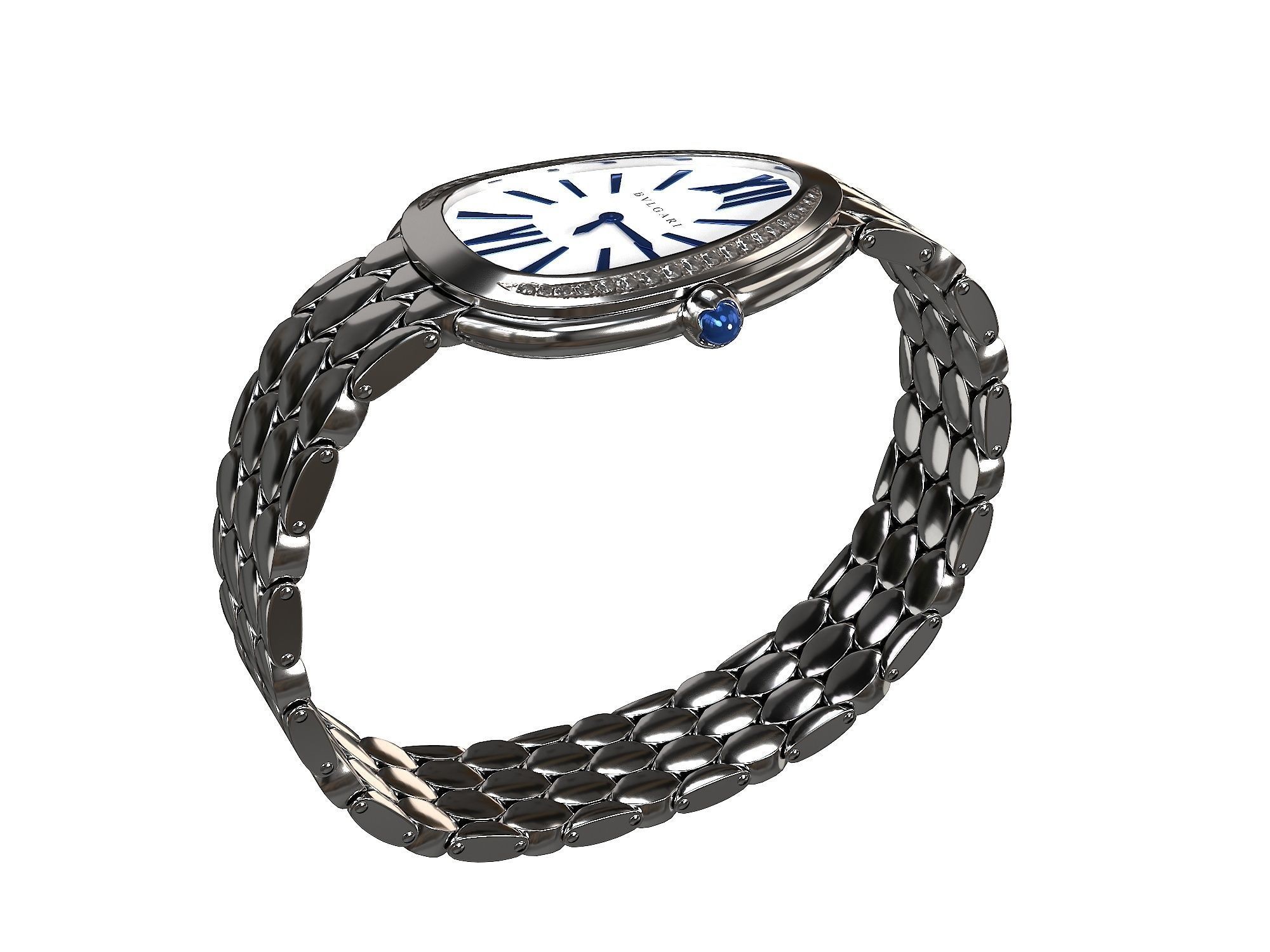 Bulgari Serpenti Seduttori women watch Low-poly 3D model_15