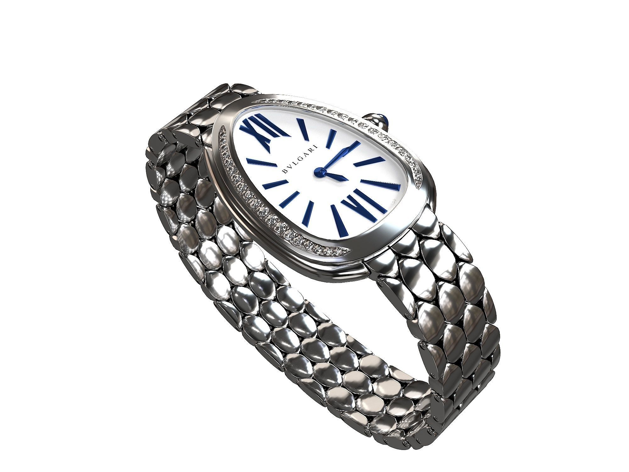 Bulgari Serpenti Seduttori women watch Low-poly 3D model_14