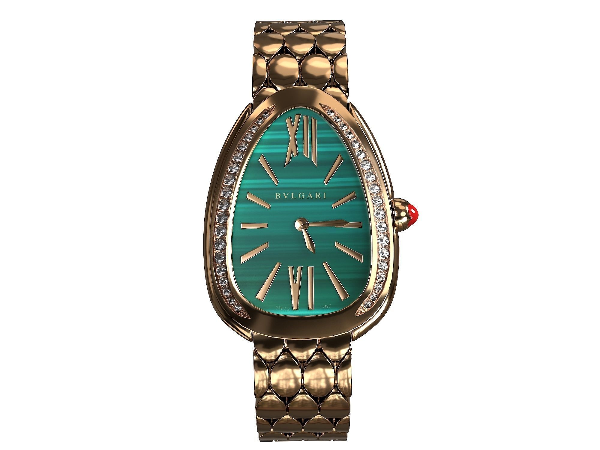 Bulgari Serpenti Seduttori women watch Low-poly 3D model_2