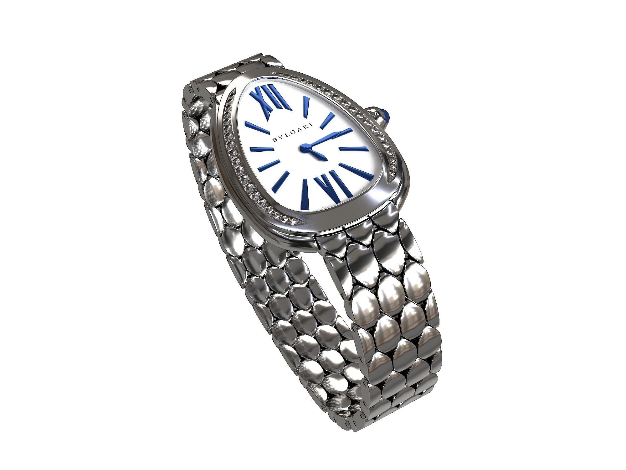 Bulgari Serpenti Seduttori women watch Low-poly 3D model_3