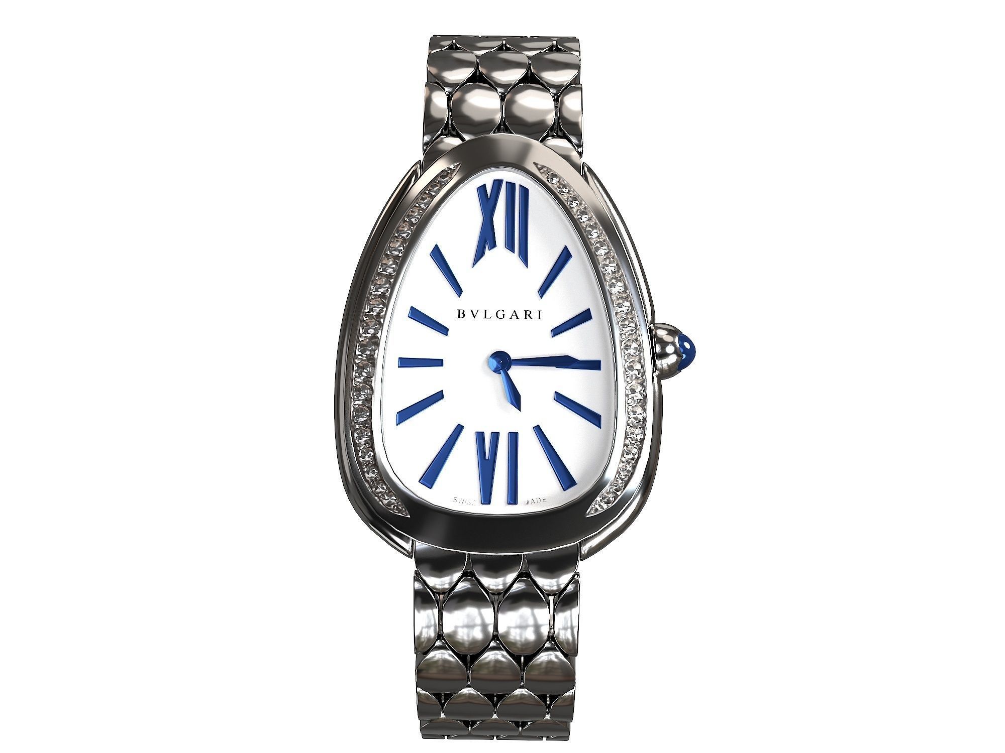 Bulgari Serpenti Seduttori women watch Low-poly 3D model_4
