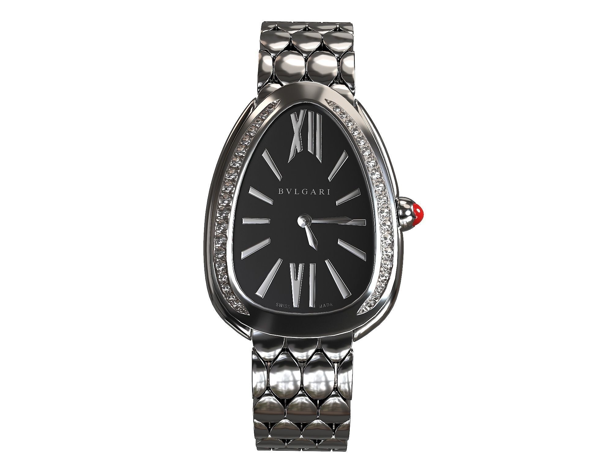 Bulgari Serpenti Seduttori women watch Low-poly 3D model_12