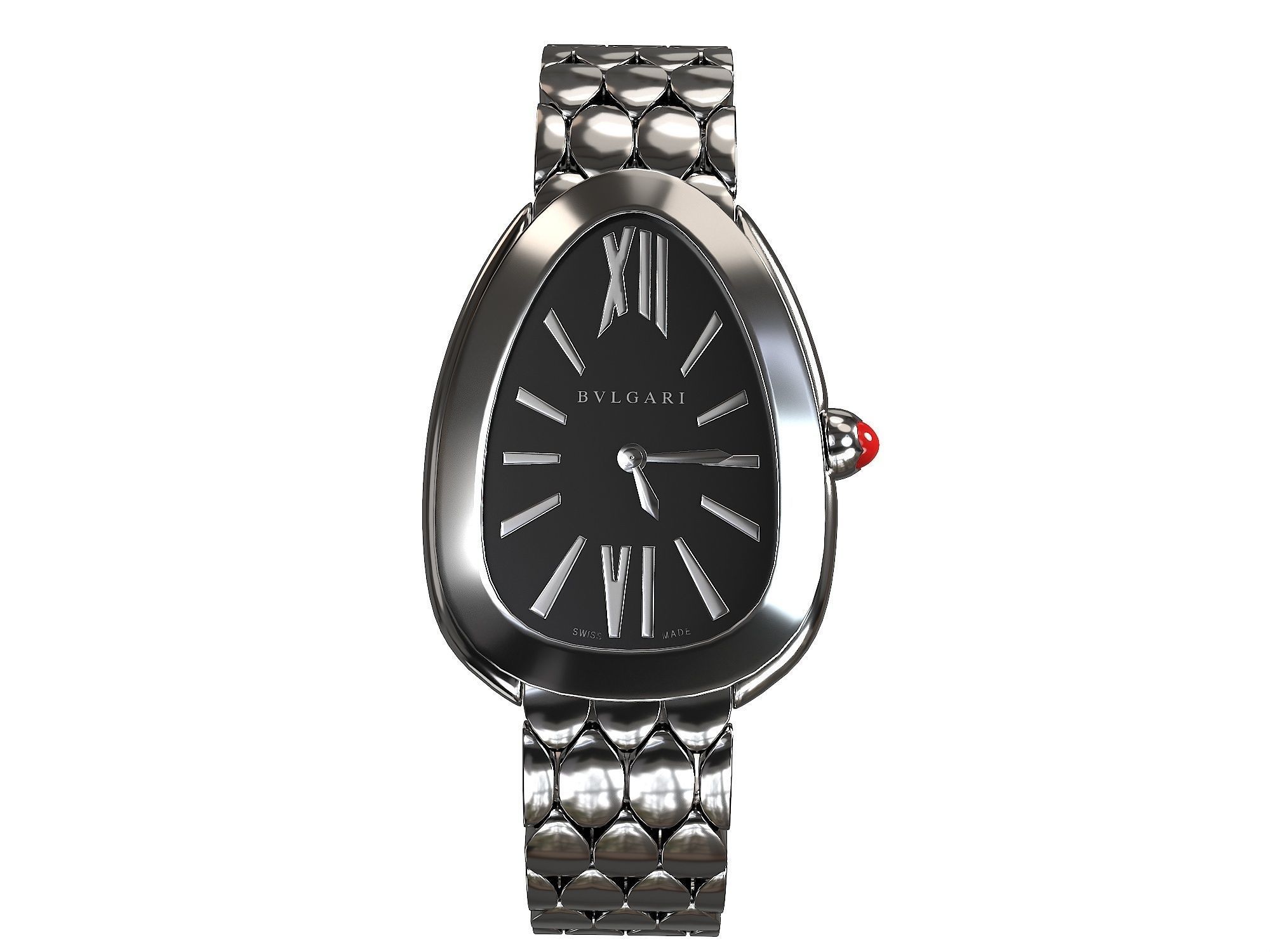 Bulgari Serpenti Seduttori women watch Low-poly 3D model_10