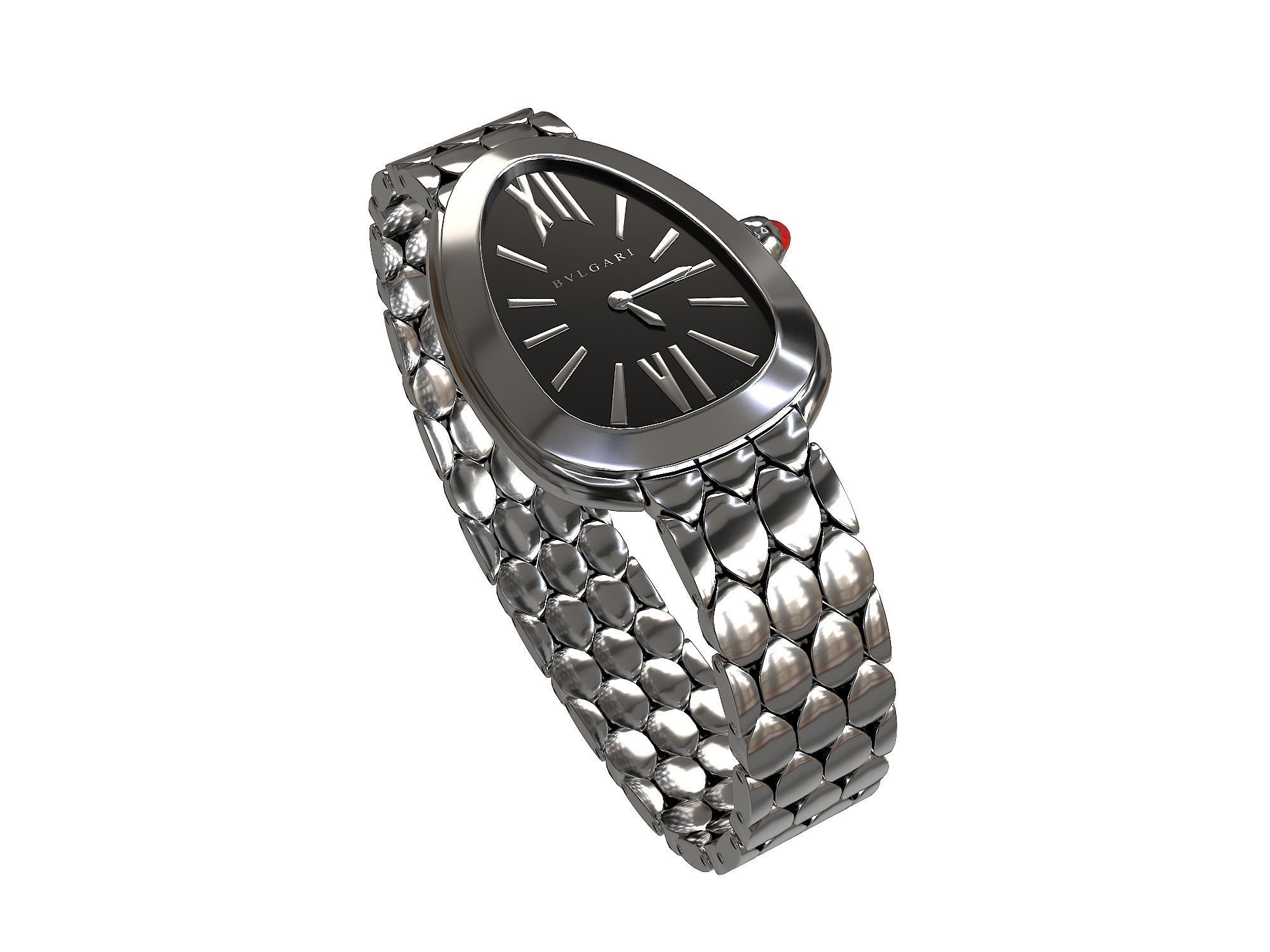Bulgari Serpenti Seduttori women watch Low-poly 3D model_9