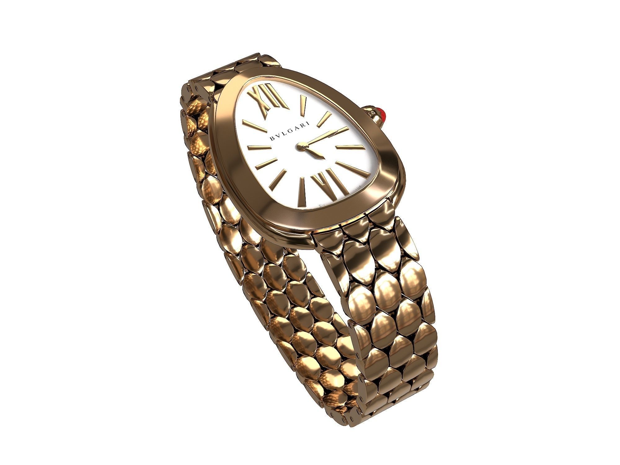 Bulgari Serpenti Seduttori women watch Low-poly 3D model_5