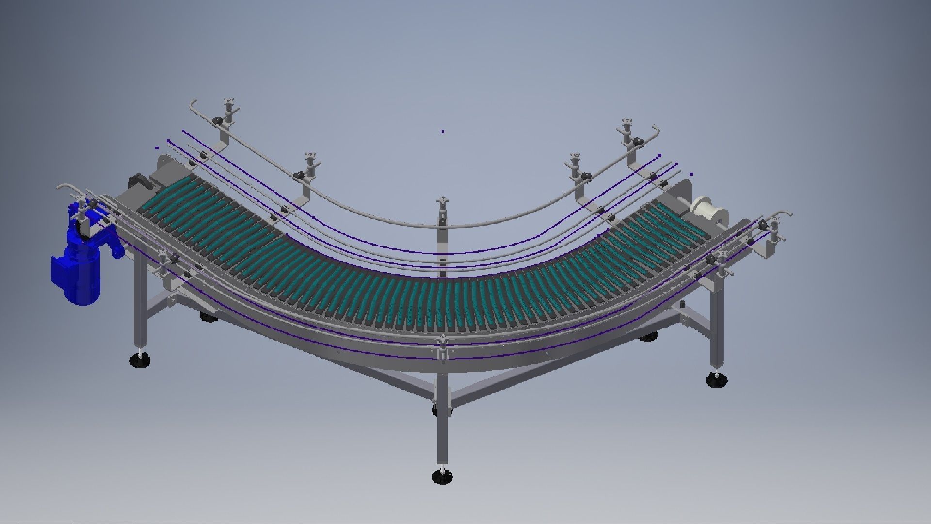  Belt Conveyors Systems 3D model_10