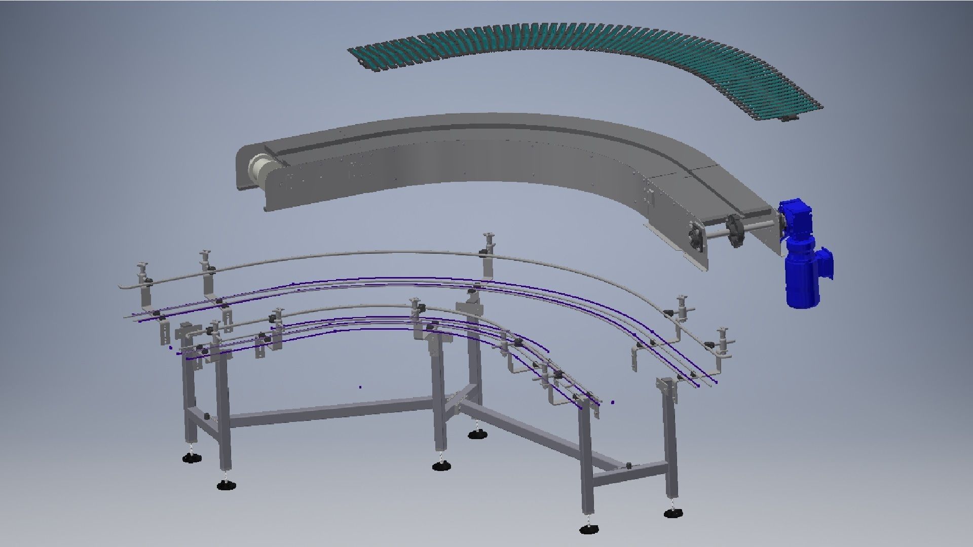  Belt Conveyors Systems 3D model_5