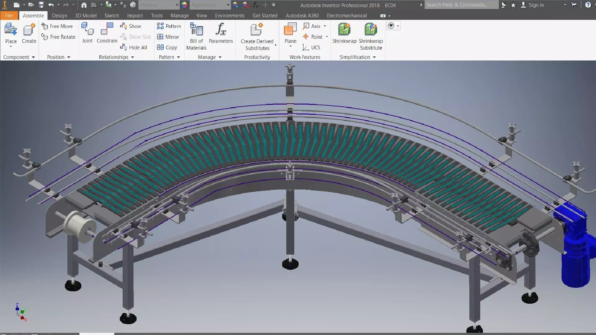  Belt Conveyors Systems 3D model_0