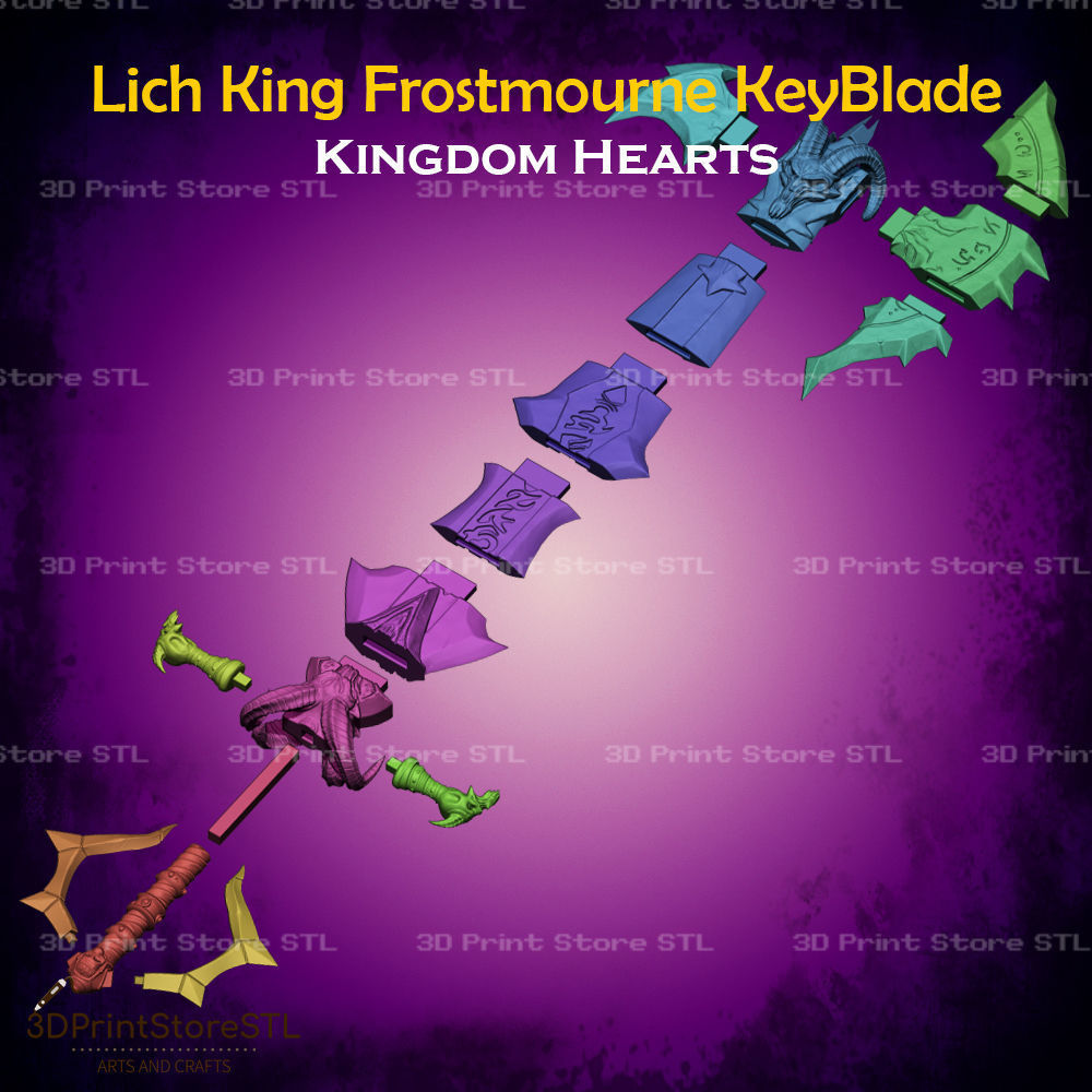 Lich King Frostmourne Blade Cosplay Kingdom Hearts - STL File 3D print model_5