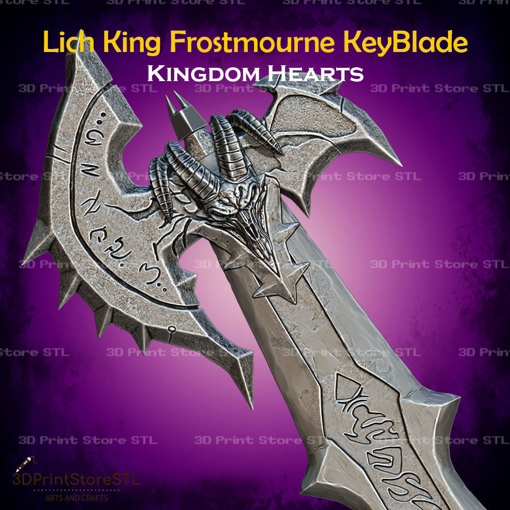 Lich King Frostmourne Blade Cosplay Kingdom Hearts - STL File 3D print model_3