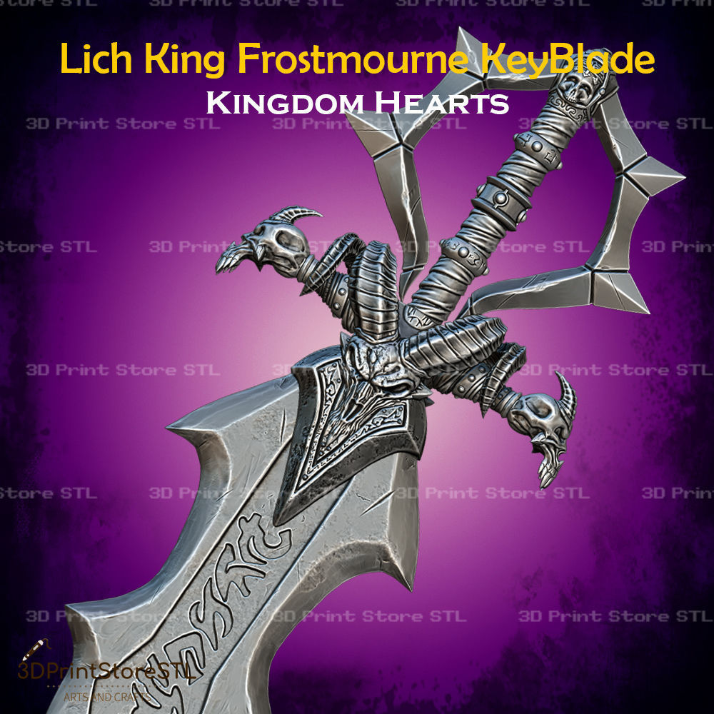 Lich King Frostmourne Blade Cosplay Kingdom Hearts - STL File 3D print model_2