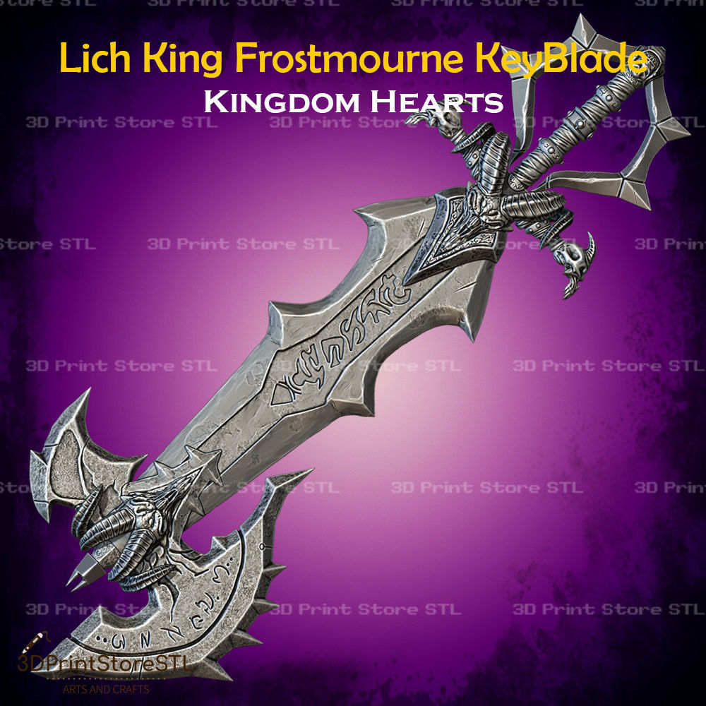Lich King Frostmourne Blade Cosplay Kingdom Hearts - STL File 3D print model_1