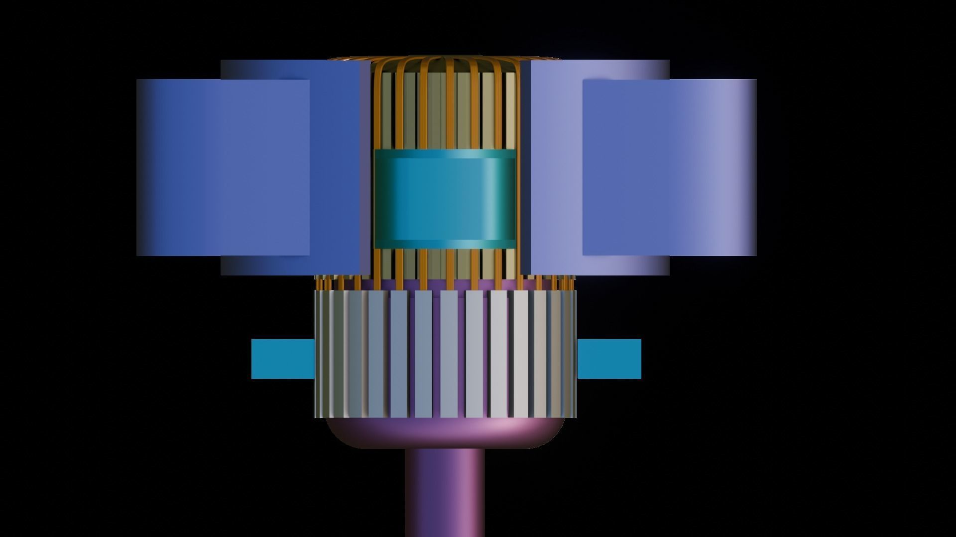 COMPOUND DC MOTOR 3D MODEL  Low-poly 3D model_5