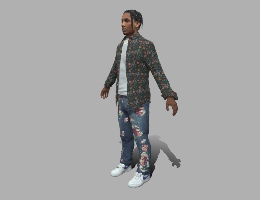 ASAP Rocky Low-poly 3D model_1