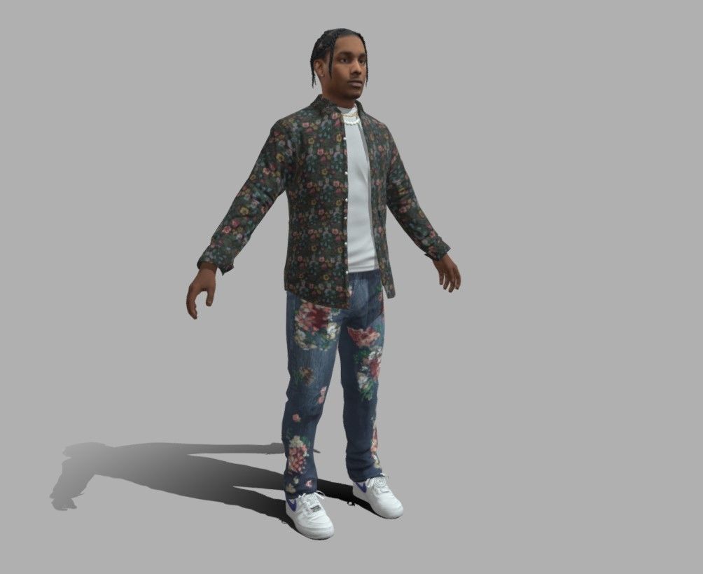 ASAP Rocky Low-poly 3D model_4