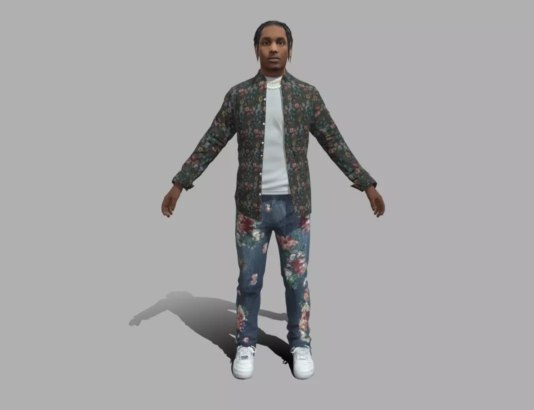 ASAP Rocky Low-poly 3D model_0
