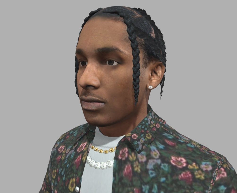 ASAP Rocky Low-poly 3D model_6