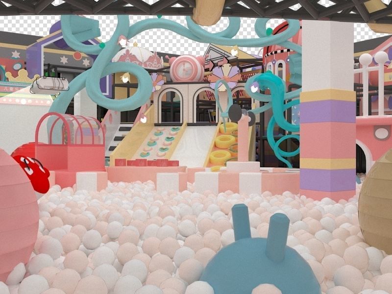 Indoor amusement park 3D model_7