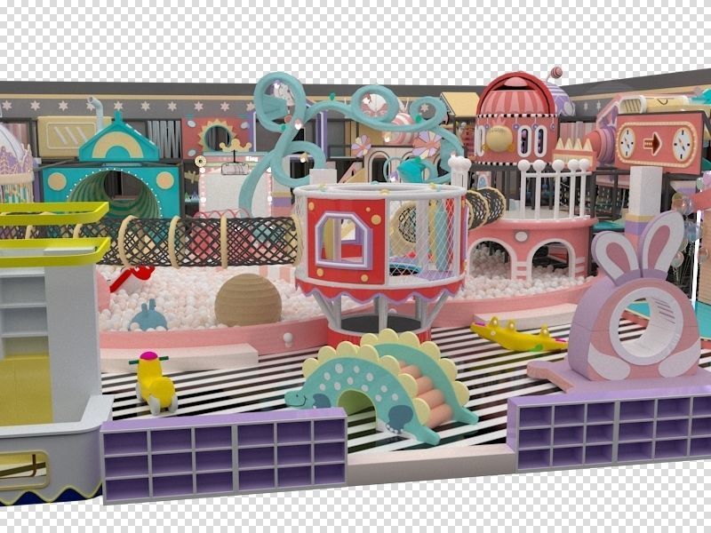 Indoor amusement park 3D model_2