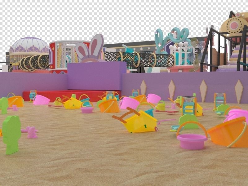 Indoor amusement park 3D model_3