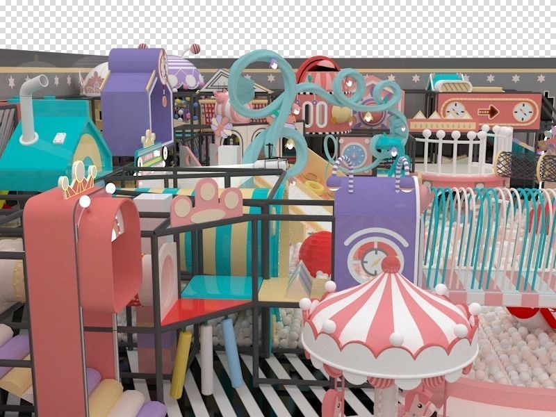 Indoor amusement park 3D model_6