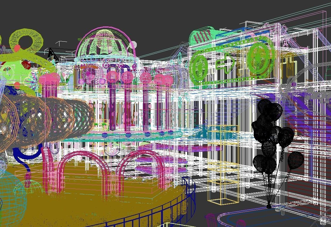 Indoor amusement park 3D model_17