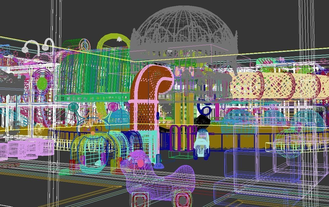 Indoor amusement park 3D model_16