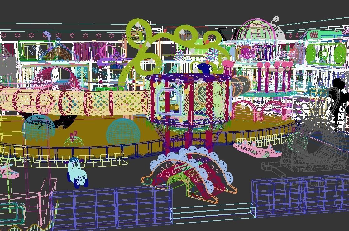 Indoor amusement park 3D model_13